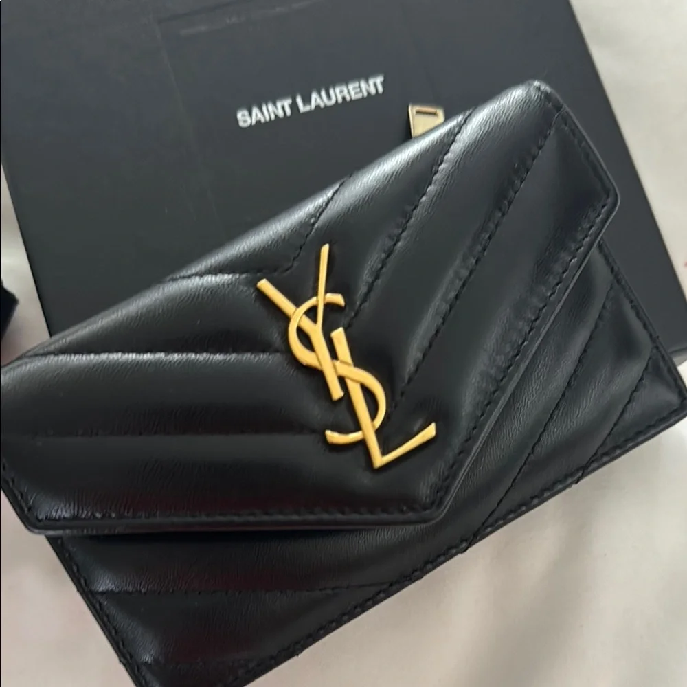 CASSANDRE MATELASSÉ FRAGMENTS FLAP CARD CASE - YSL - Lambskin - Picture 3 of 6